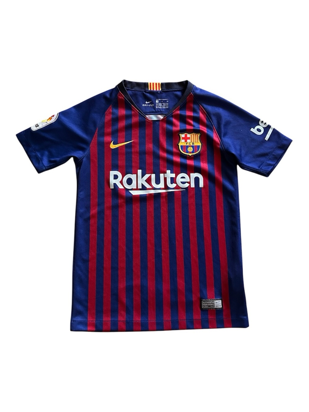 Nike Youth FC Barcelona Blue & Red Home Jersey with Rakuten